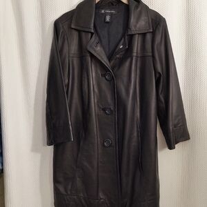 INC Leather Coat Women's